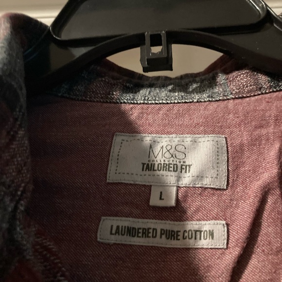 Marks & Spencer Plaid Men’s Shirt - Picture 3 of 3